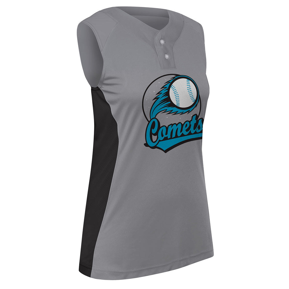 Womens Infinite 2-Button Sleeveless Jersey