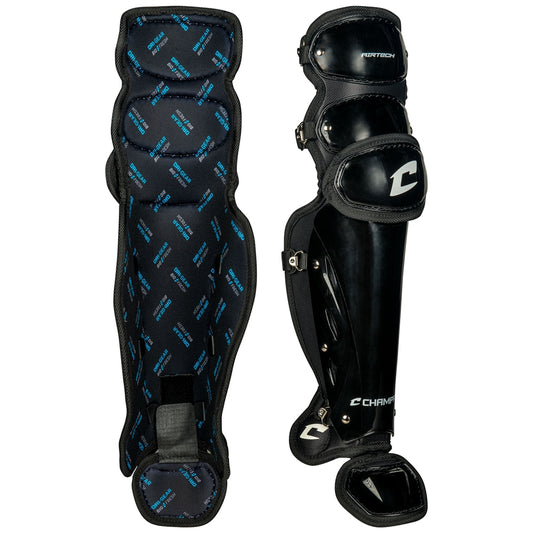 Pro Plus Umpire Leg Guards 17" Black