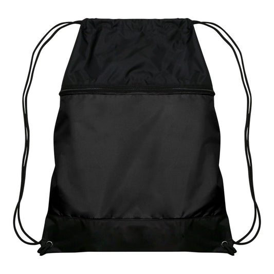 Drawstring Bag w/Zipper Pocket