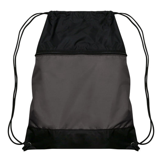 Drawstring Bag w/Zipper Pocket