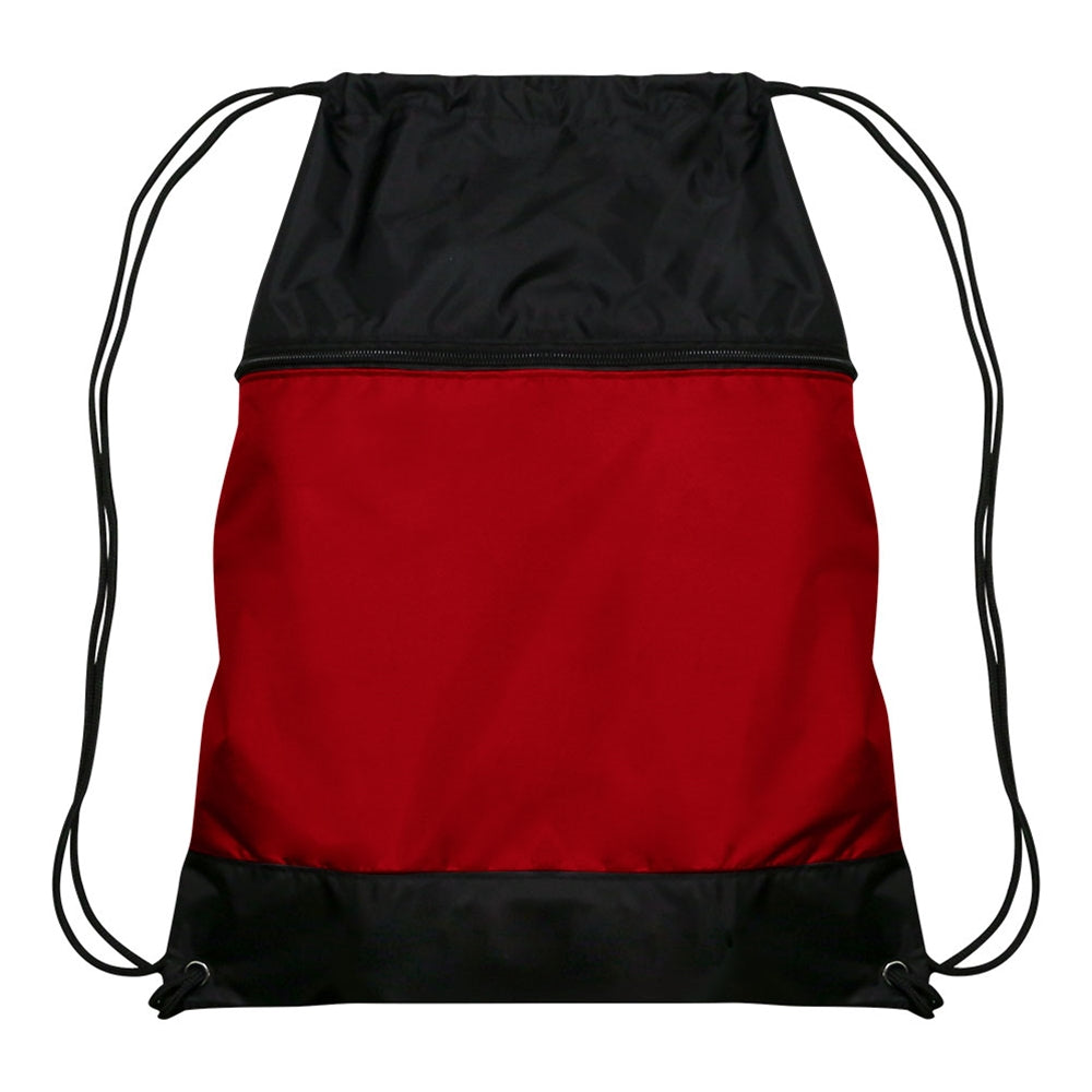 Drawstring Bag w/Zipper Pocket